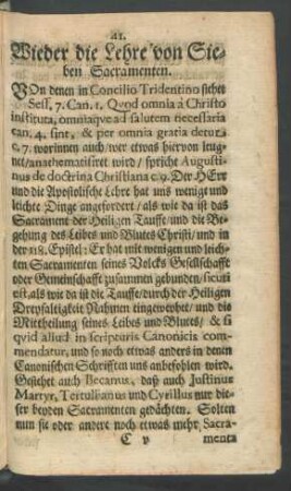 Wieder die Lehre von Sieben Sacramenten.