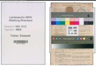 Entnazifizierung Elisabeth Farber , geb. 25.06.1909 ()