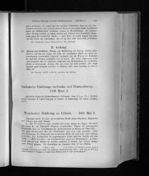 Wendischer Städtetag zu Lübeck. - 1483 Mai 8.