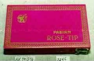 Pappschachtel für 25 Stück Zigaretten "FABIAN ROSE-TIP"