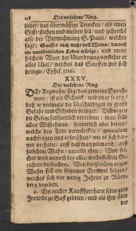 XXXV. Der verlohrne Ring.