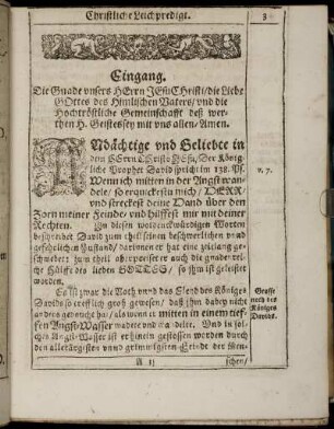Eingang; Textus; Außlegung; Vom Ersten; Der Ander Theil.