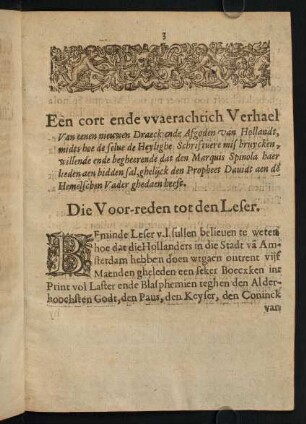 3-13, Een cort verhael van eenen nieuwen Draeck ...