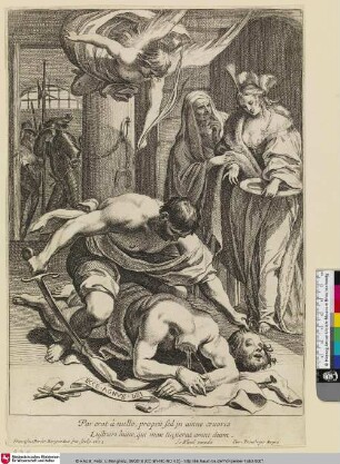 Par erat â nullo, proprii sed jn amne cruoris Lustrari hunc, qui mox tinxerat amne deum.; [Martyrium von Johannes dem Täufer]