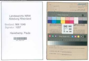 Entnazifizierung Paula Haverkamp , geb. 18.06.1900 (Lehrerin)
