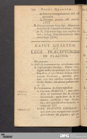 Caput Quartum. De Lege Præceptorum In Placitis.