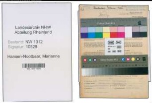 Entnazifizierung Marianne Hansen-Nootbaar , geb. 03.08.1918 (Aerztin)