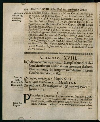234-247, Concio XVIII.