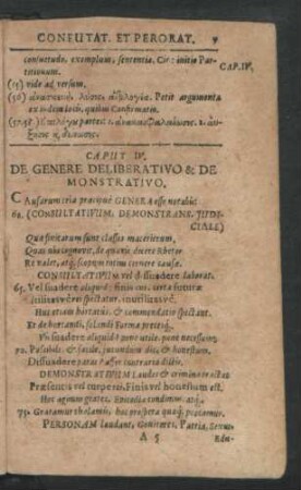 Caput IV. De Genere Deliberativo & Demonstrativo.