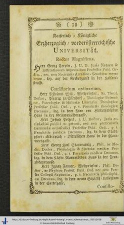 Kaiserlich-Königliche Erzherzoglich-vorderösterreichische Universität.