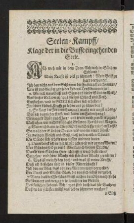 104-118, Klage der in die Busse eingehenden Seele