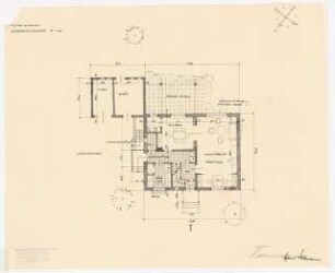 Kleines Wohnhaus: Grundriss EG 1:100