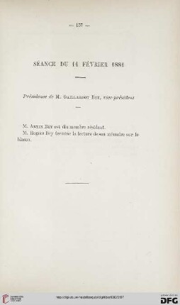 Séance du 14 février 1881