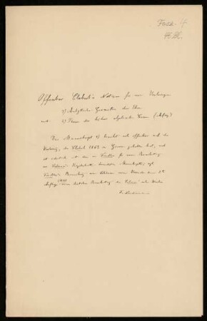 Nr. 4: Aufzeichnungen für Vorlesungen (Ansetzungssachtitel von Bearbeiter/in), Gießen, 1863 : Analytische Geometrie der Ebene [Bl. 5-30]