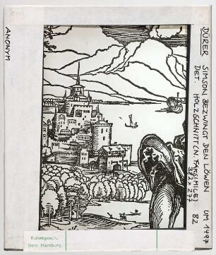 Albrecht Dürer: Simson bezwingt den Löwen, Detail