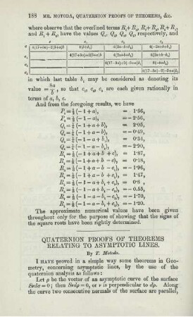 QUATERNION PROOFS OF THEOREMS RELATING TO ASYMPTOTIC LINES.