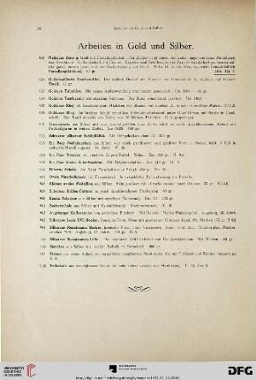 Arbeiten in Gold und Silber (Nr. 925-948)