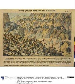 Krieg zwischen England und Transvaal. Schlacht am Tugela. (21. Januar 1900 - Versuch der Engländer die Buren zu besiegen)