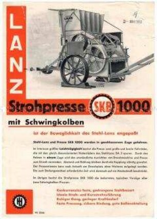 Strohpresse mit Schwingkolben