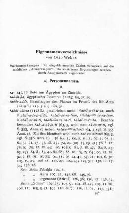 a) Personennamen