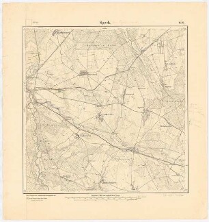 Messtischkarte Speck. Zum Projekt gehörend: Hermann Jansen, Siedlungsplan, Gollnow: Planungsunterlage, Messtischkarte, Teilblatt 1059 (Speck) 1:25000