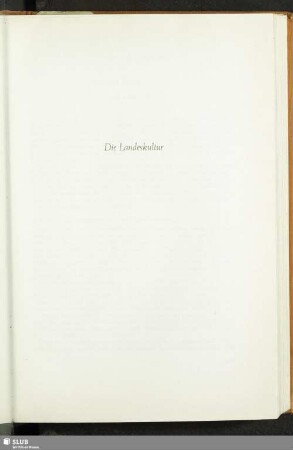 Die Landeskultur