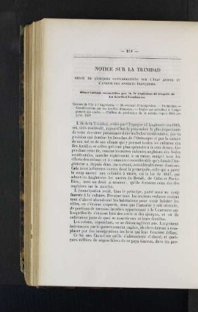 Notice sur la Trinidad