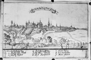 Die fürstliche Residenzstadt Güstrow : Die fürstliche Residenzstadt Güstrow. Stich