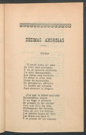 Décimas amorosas