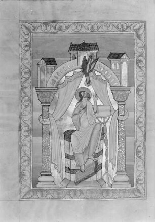 Evangeliar — Bild des Evangelisten Johannes, Folio 107verso