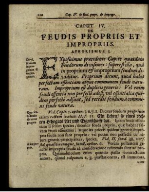Caput IV. De Feudis Propriis Et Impropriis.