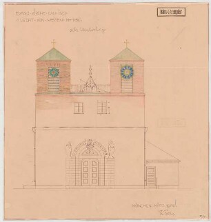 Fischer, Theodor; Gauting / Starnberg (Bayern); Ev. Christuskirche - Westseite (Ansicht)