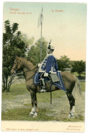 Torgau. Thür.-Hus.-Regim. Nr. 12 - In Parade