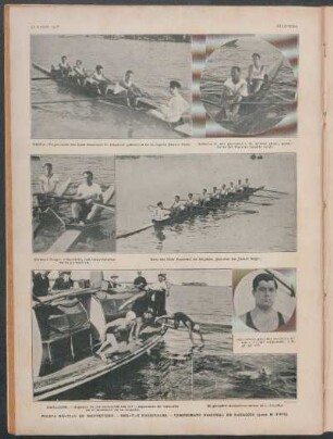 Fiesta náutica en Montevideo. - Regatas nacionales. - Campeonato nacional de natación : (5.000 Metros)