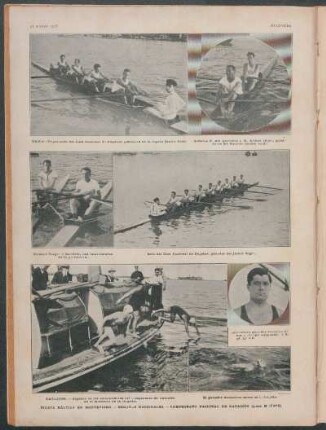 Fiesta náutica en Montevideo. - Regatas nacionales. - Campeonato nacional de natación : (5.000 Metros)