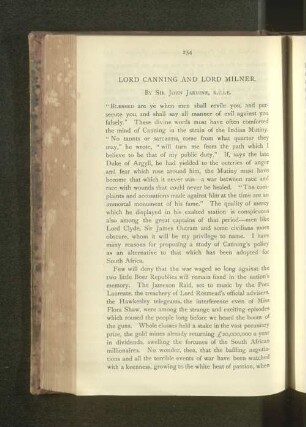Lord Canning and Lord Milner.