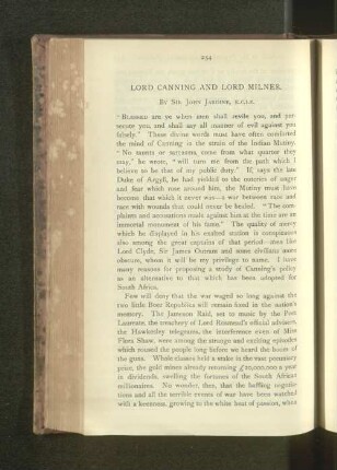 Lord Canning and Lord Milner.