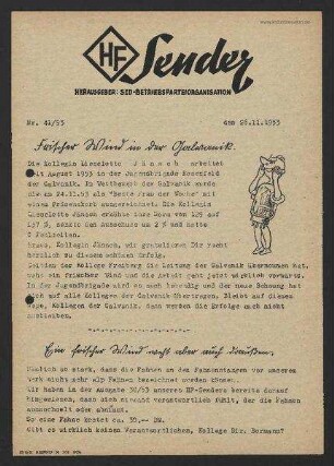'HF-Sender' [Flugblatt], Nr.41/1953 (26. November 1953)