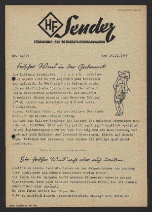 'HF-Sender' [Flugblatt], Nr.41/1953 (26. November 1953)