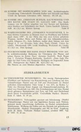 Silberarbeiten (Nr. 114-133)