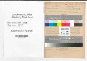 Entnazifizierung Friedrich Kaufmann , geb. 26.01.1897 (Schmied)