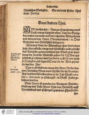 Vom Andern Theil.