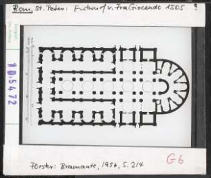 Rom, St. Peter: Grundrissentwurf von Fra Giocondo, 1505 ?