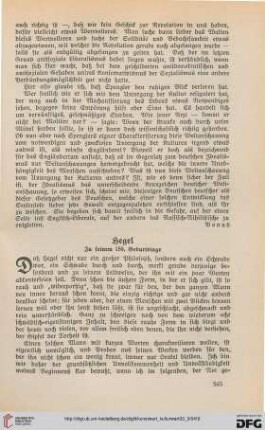 33: Hegel : zu seinem 150. Geburtstage