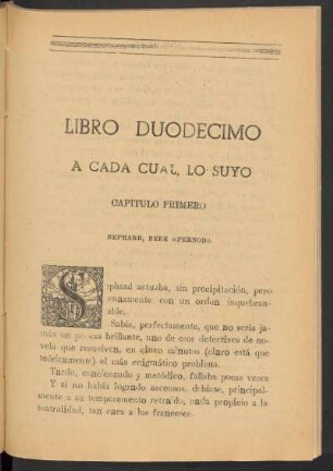 Libro duodécimo - A cada cual, lo suyo