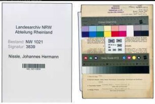 Entnazifizierung Johannes Hermann Nissle , geb. 05.10.1905 (Geschaeftsfuehrer)