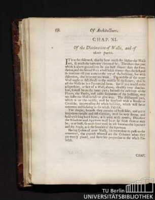 Chap. XI. Of the Diminution of Walls, and of their parts.