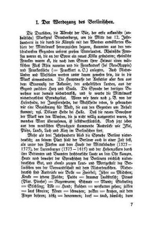I. der Werdegang der Berlinischen