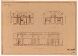 Königliches Residenzschloss Posen, Posen: Wandabwicklungen Speisesaal 1.OG Saaltrakt 1:50
