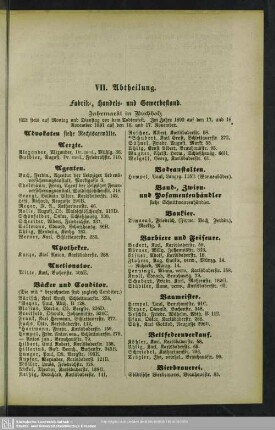 VII. Abtheilung.